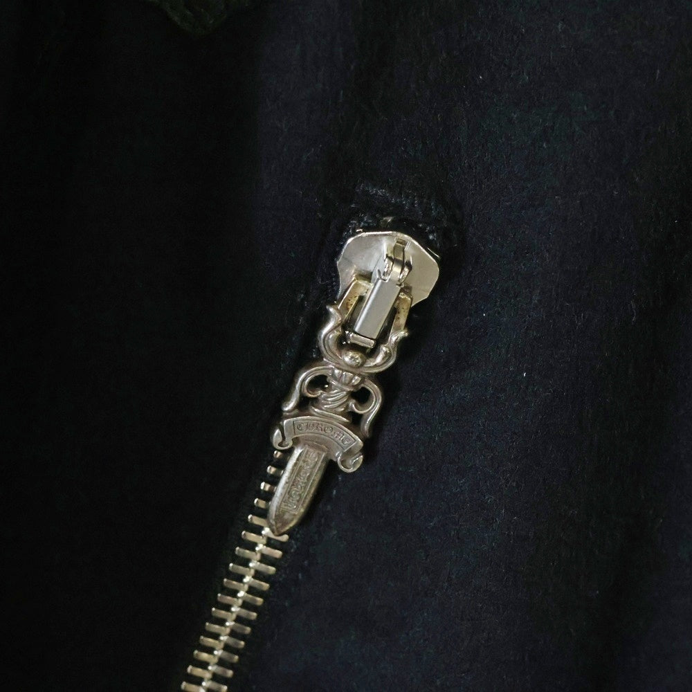 CHROME HEARTS(クロムハーツ) LETTERMAN レターマン CHマルチレザーパッチレザースリーブブルゾン ジャケット ブラック/シルバー