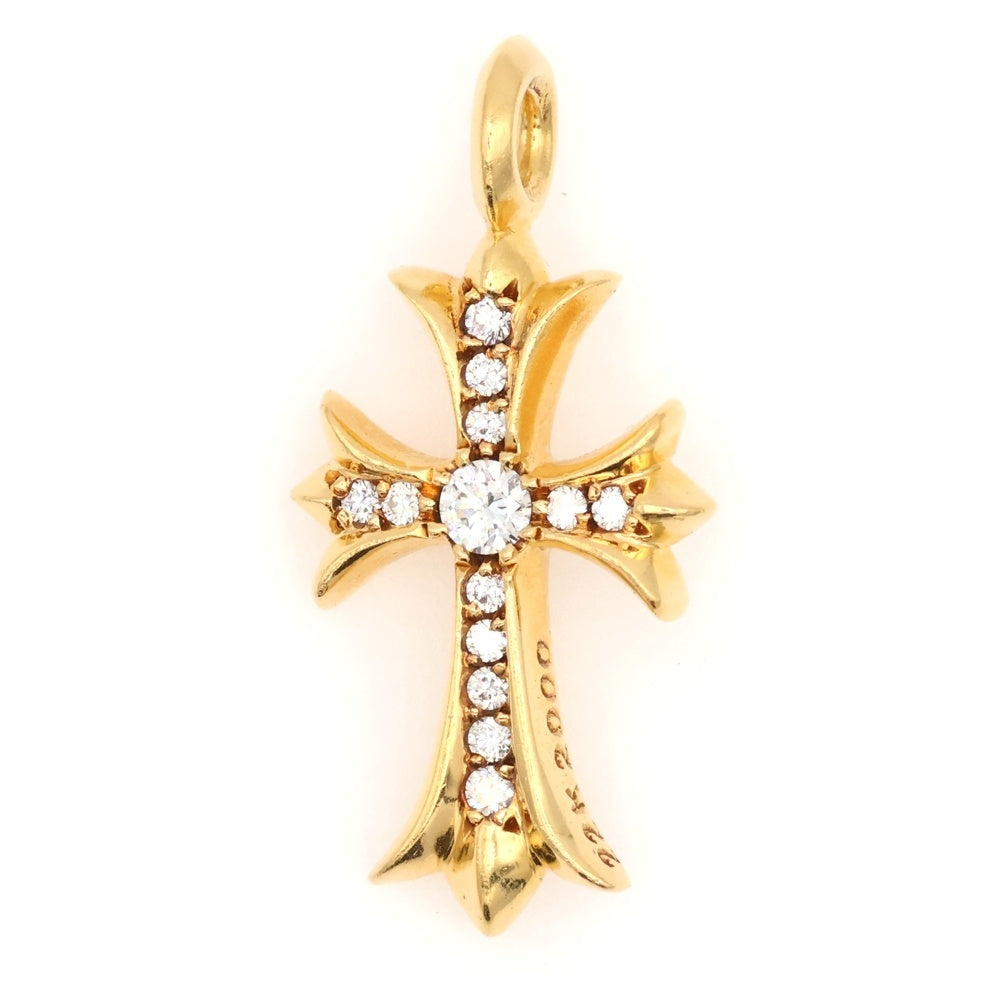 CHROME HEARTS(クロムハーツ) 22K TNY CRSF P/DIA タイニーファットクロス PAVEダイヤ ペンダントトップ ゴールド BCA033