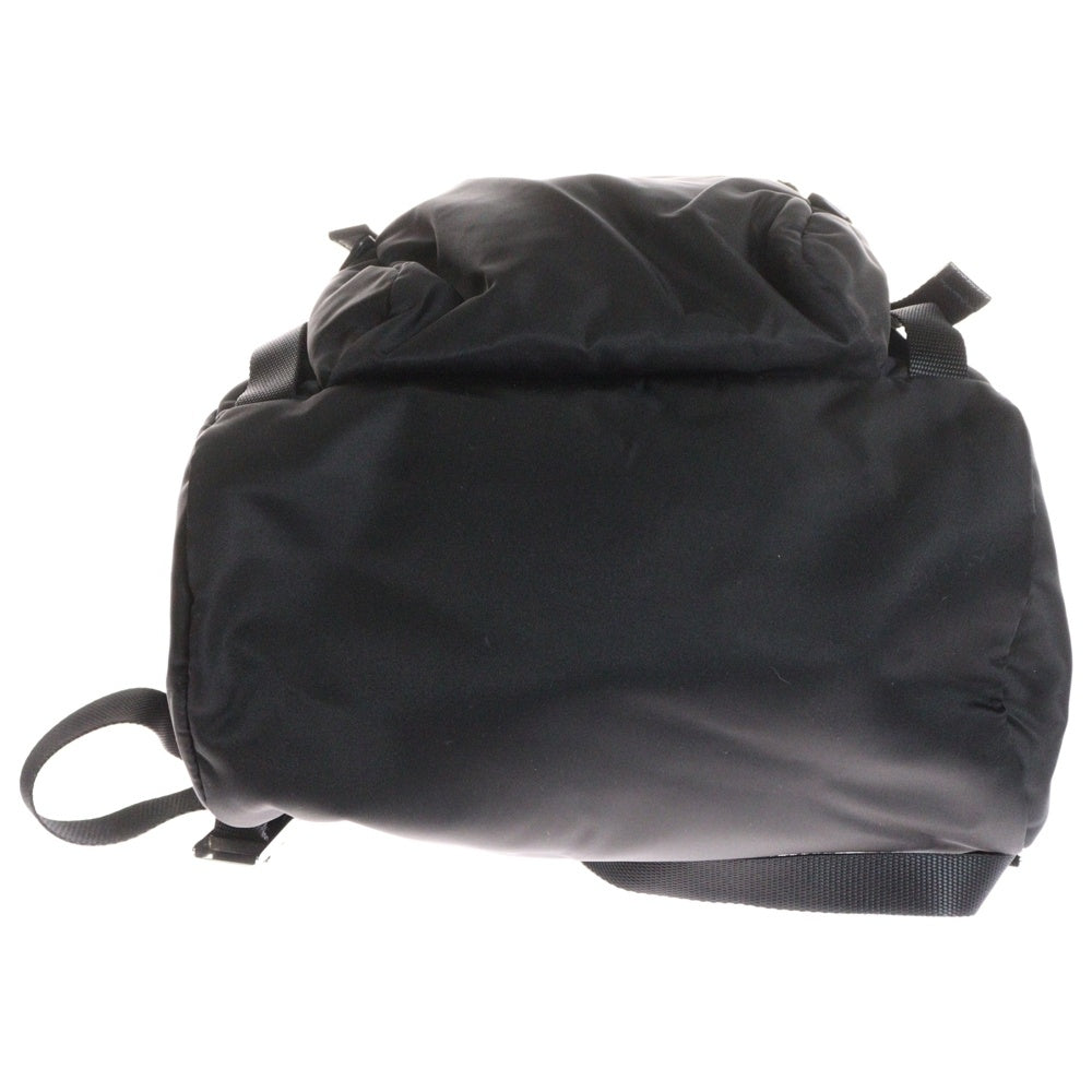 PRADA(プラダ) Re-Nylon リナイロン サフィアーノ レザー トライアングル ロゴプレート バックパック リュックサック ブラック 2VZ090