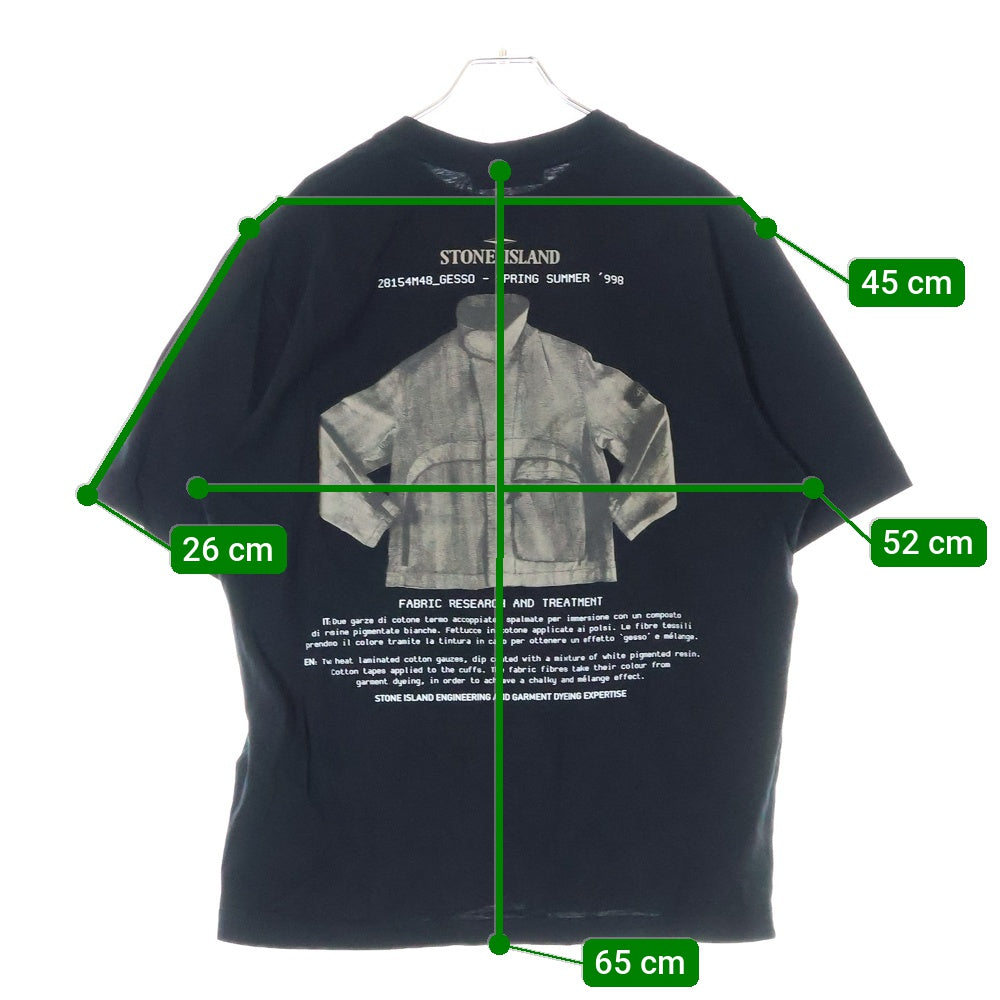 STONE ISLAND(ストーンアイランド) 25SS ロゴプリント クルーネック 半袖Tシャツカットソー ブラック K1S152100037 S0091