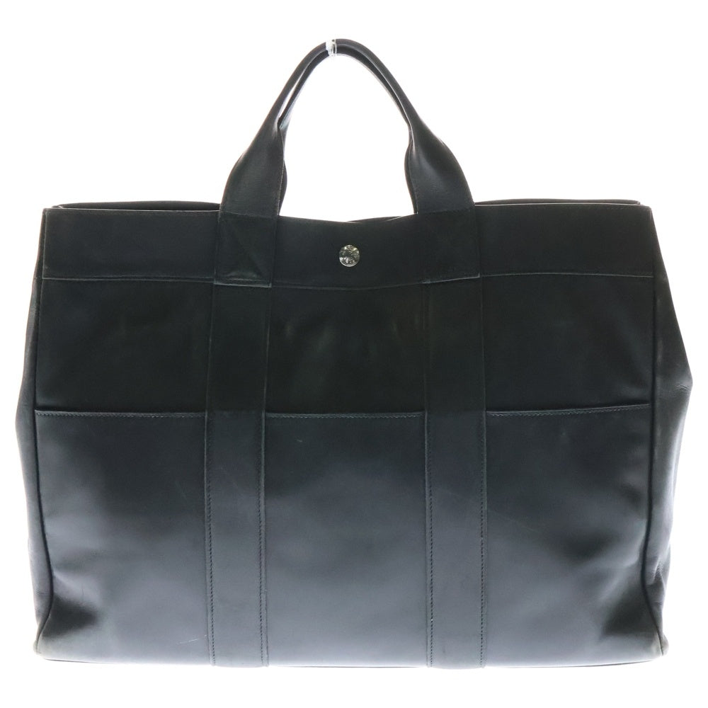 HERMES(エルメス) フールトゥMM エヴァーカーフ ハンドバッグ トートバッグ □E刻印 ブラック