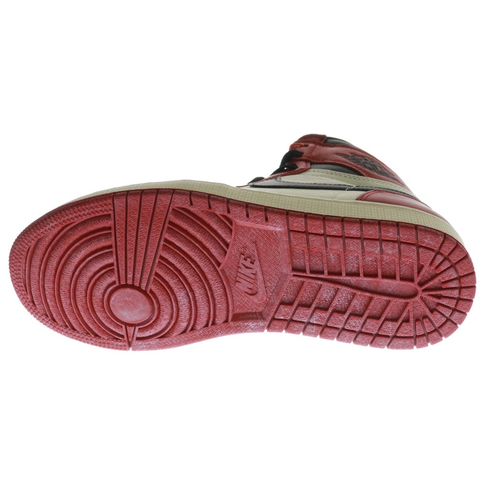 NIKE(ナイキ) AIR JORDAN 1 LOST&FOUND エアジョーダン1 ロスト&ファウンド シカゴ ハイカットスニーカー ホワイト/レッド US9/27cm DZ5485-612