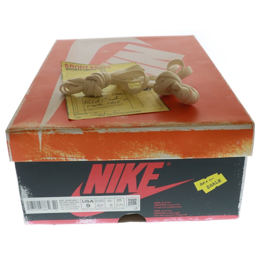 NIKE(ナイキ) AIR JORDAN 1 LOST&FOUND エアジョーダン1 ロスト&ファウンド シカゴ ハイカットスニーカー ホワイト/レッド US9/27cm DZ5485-612