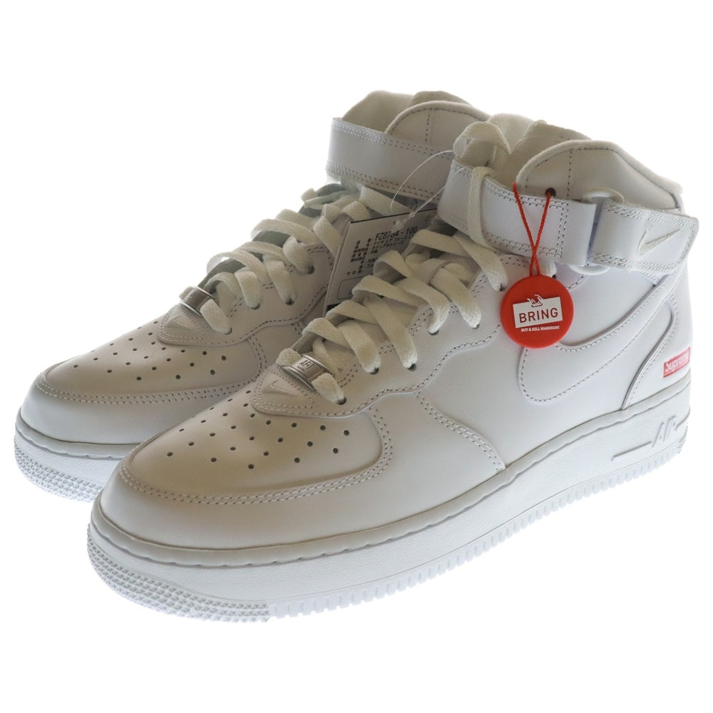 NIKE(ナイキ) ×SUPREME AIR FORCE 1 MID SP シュプリーム エアフォース ミッドカットスニーカー ホワイト US9.5/27.5cm FZ8784-100