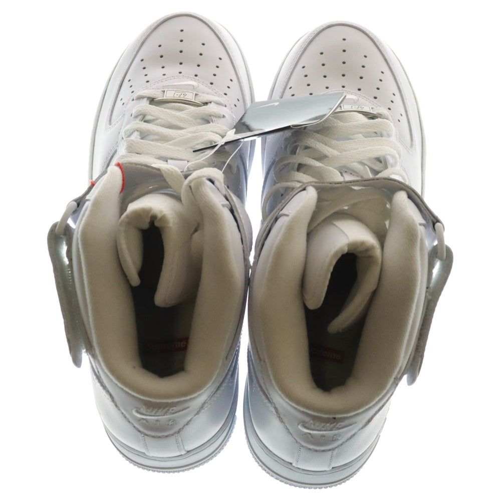 NIKE(ナイキ) ×SUPREME AIR FORCE 1 MID SP シュプリーム エアフォース ミッドカットスニーカー ホワイト US9.5/27.5cm FZ8784-100