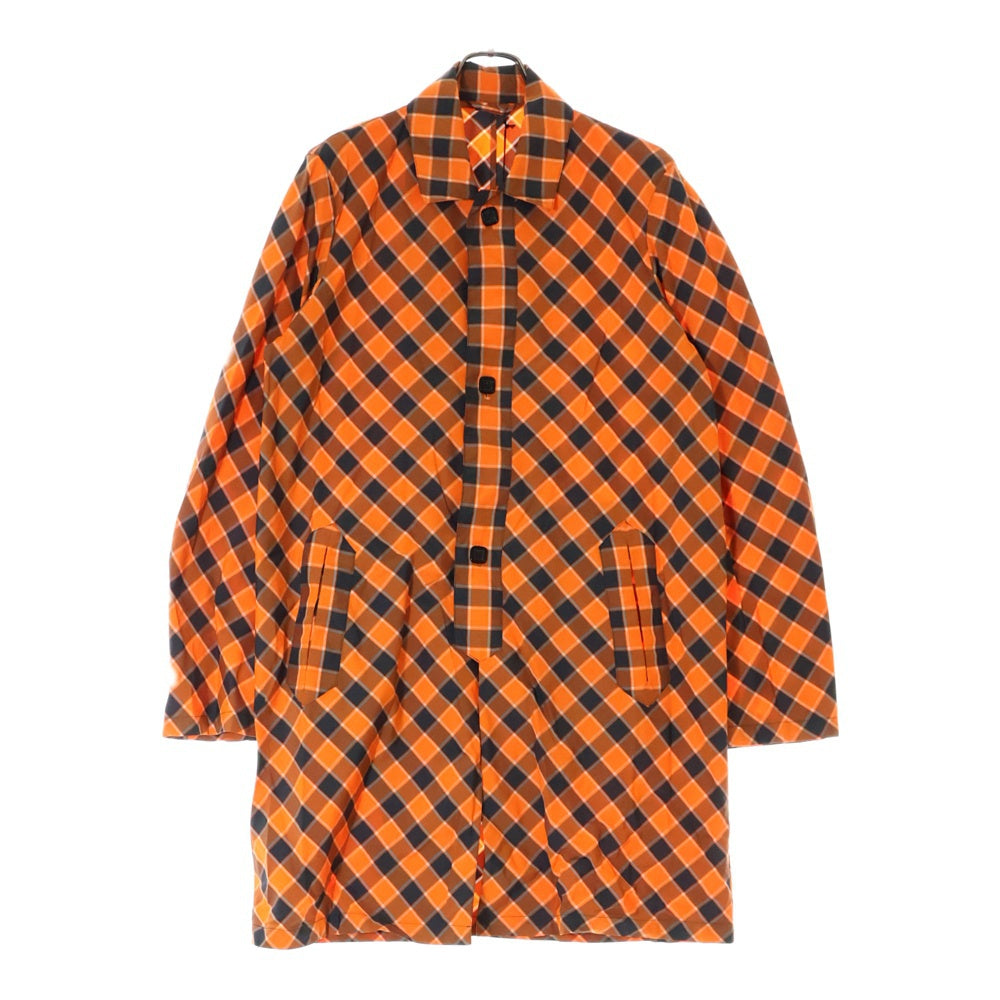 RAF SIMONS(ラフシモンズ) 12SS Nylon Coat ギンガムチェック ナイロンコート オレンジ RS6125