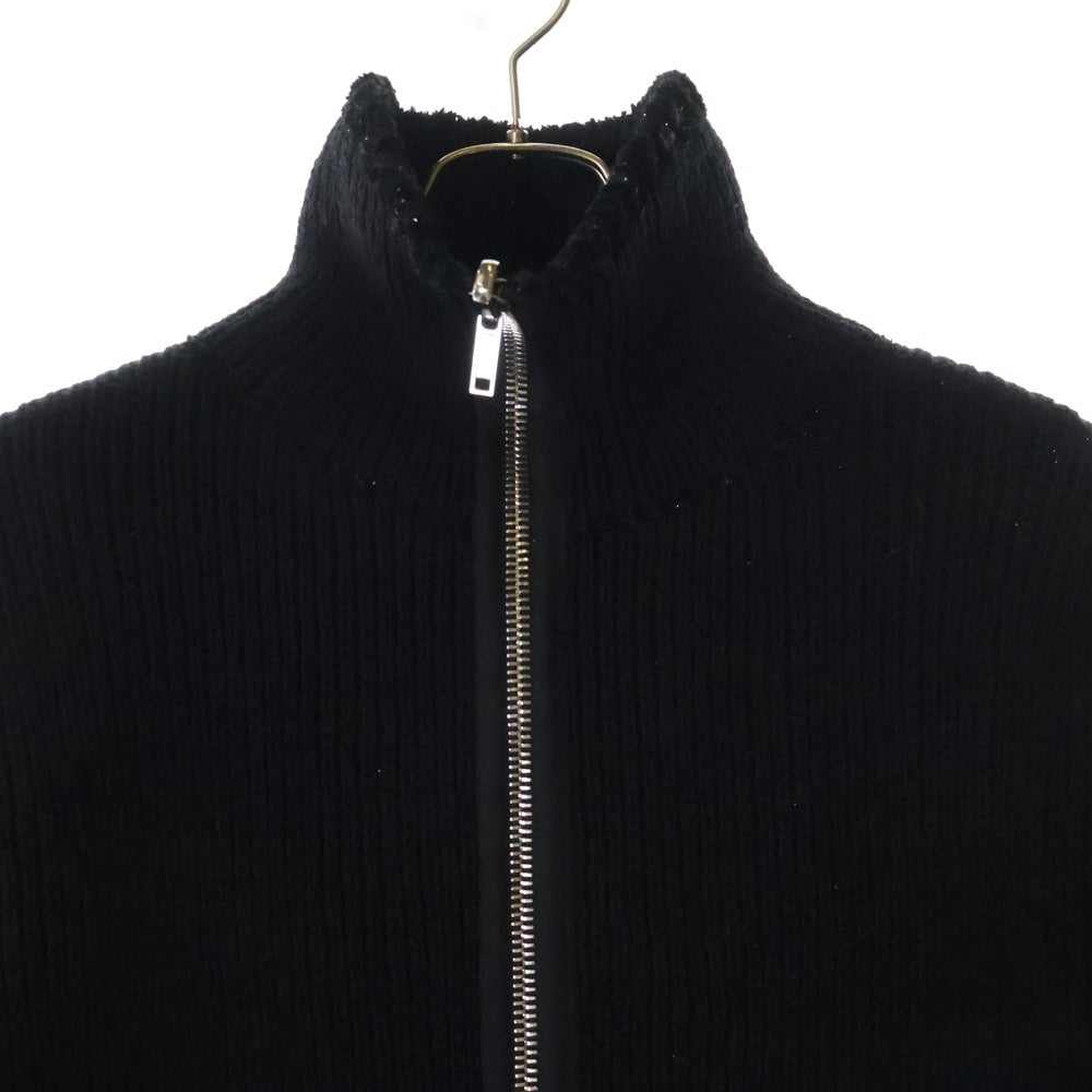 RAF SIMONS(ラフシモンズ) 22AW Reversible Fisherman Sweater ハーフジップ フィッシャーマン ニットセーター ブラック 222-841