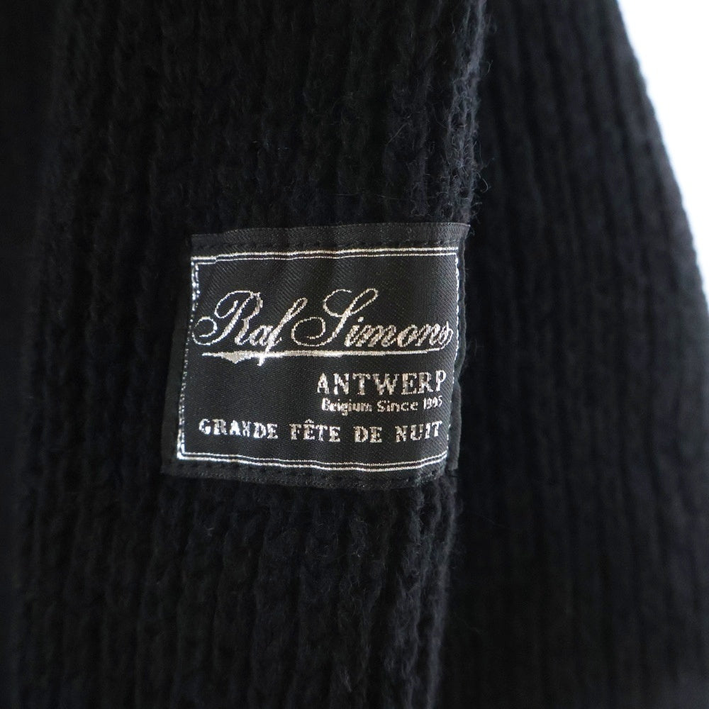 RAF SIMONS(ラフシモンズ) 22AW Reversible Fisherman Sweater ハーフジップ フィッシャーマン ニットセーター ブラック 222-841