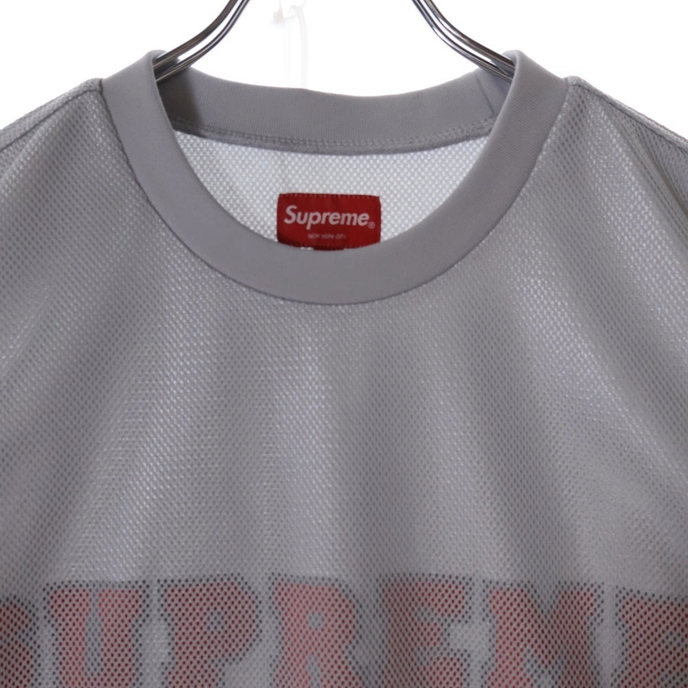SUPREME(シュプリーム) 20SS Dazzle Mesh S/S Top ロゴ メッシュ 半袖Tシャツ グレー