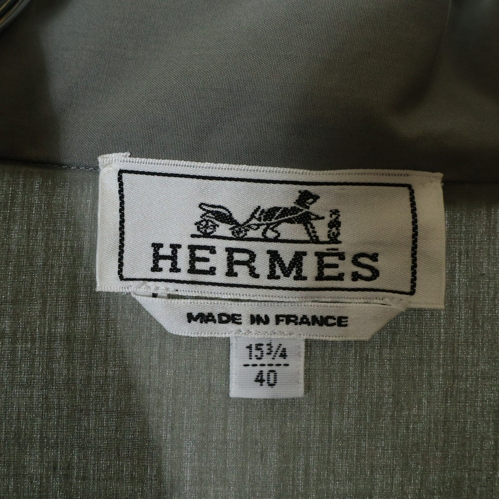 HERMES(エルメス) ハイネック ルーズフィット ロングスリーブ 長袖シャツ グレー