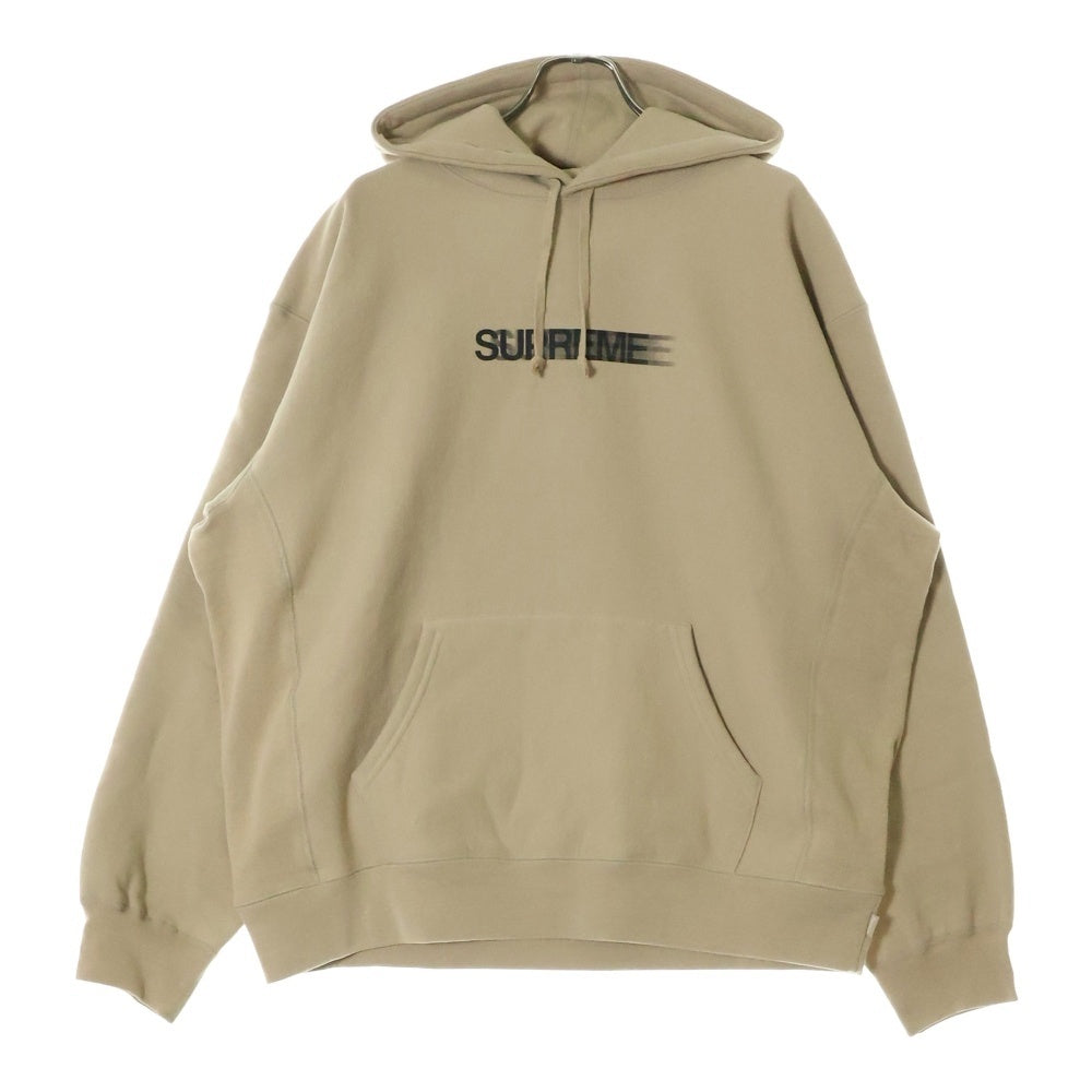 SUPREME(シュプリーム) 23SS Motion Logo Hooded Sweatshirt モーションロゴプリント プルオーバー スウェットパーカー フーディー ベージュ