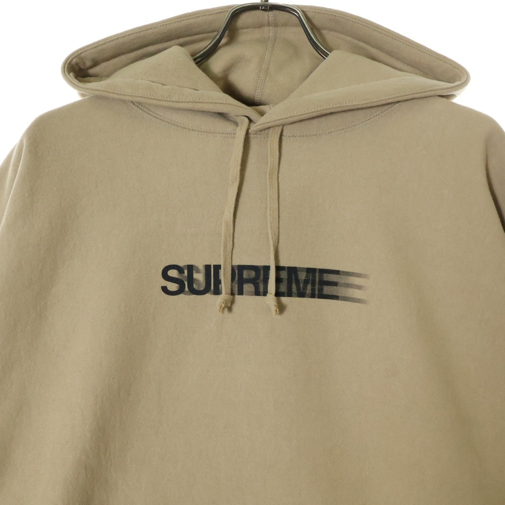 SUPREME(シュプリーム) 23SS Motion Logo Hooded Sweatshirt モーションロゴプリント プルオーバー スウェットパーカー フーディー ベージュ