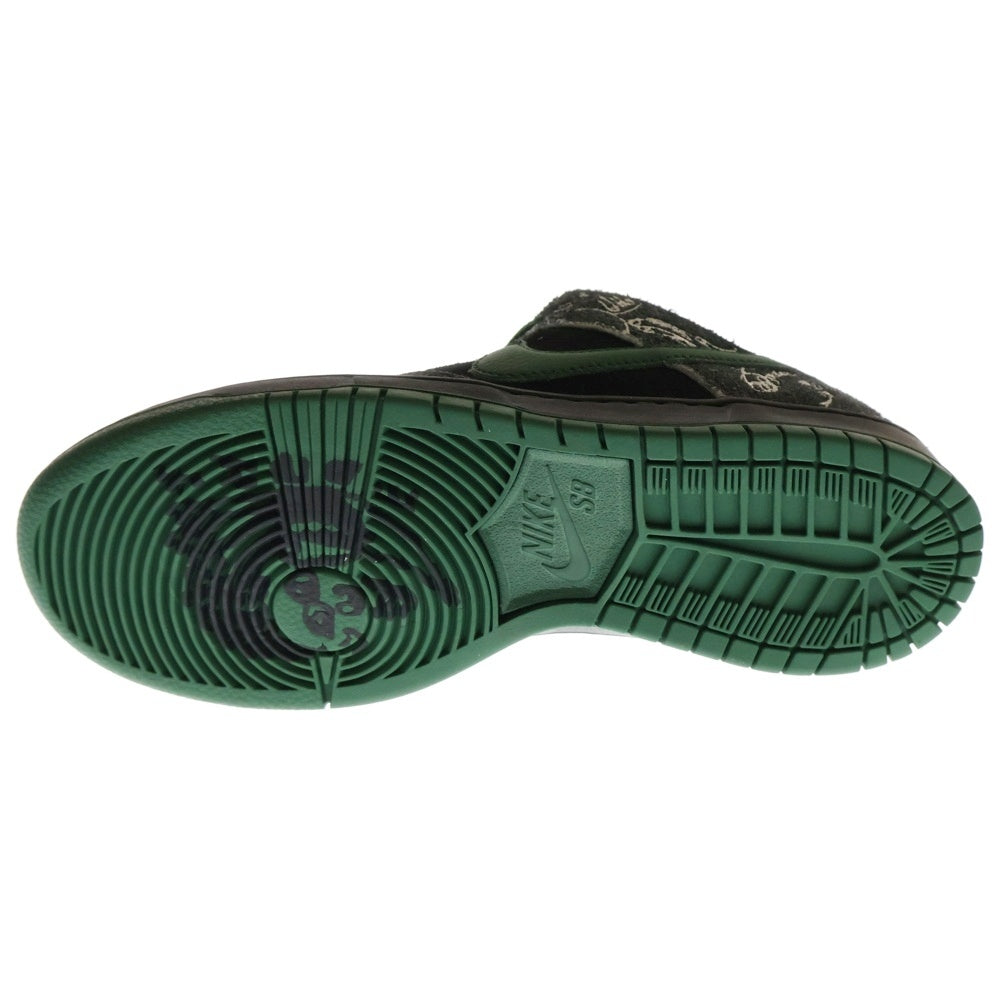 NIKE SB(ナイキエスビー) ×THERE SKATEBOARDS DUNK LOW PRO ゼア スケートボード ダンクロー アンスラサイト ローカットスニーカー ブラック/グリーン US8/26cm HF7743-001