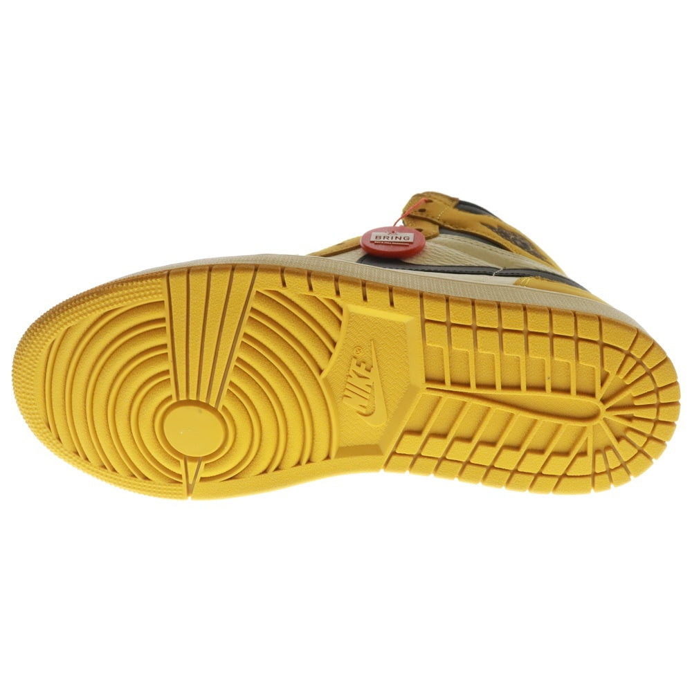 NIKE(ナイキ) AIR JORDAN 1 RETRO HIGH OG Yellow Ochre エアジョーダン1 イエローオークル ハイカットスニーカー シューズ イエロー/ホワイト US8/26cm DZ5485-701