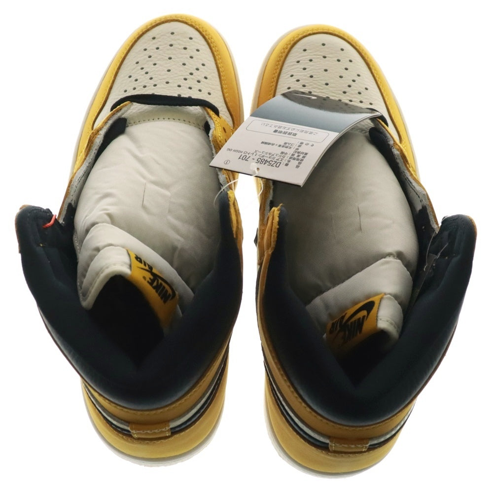 NIKE(ナイキ) AIR JORDAN 1 RETRO HIGH OG Yellow Ochre エアジョーダン1 イエローオークル ハイカットスニーカー シューズ イエロー/ホワイト US8/26cm DZ5485-701