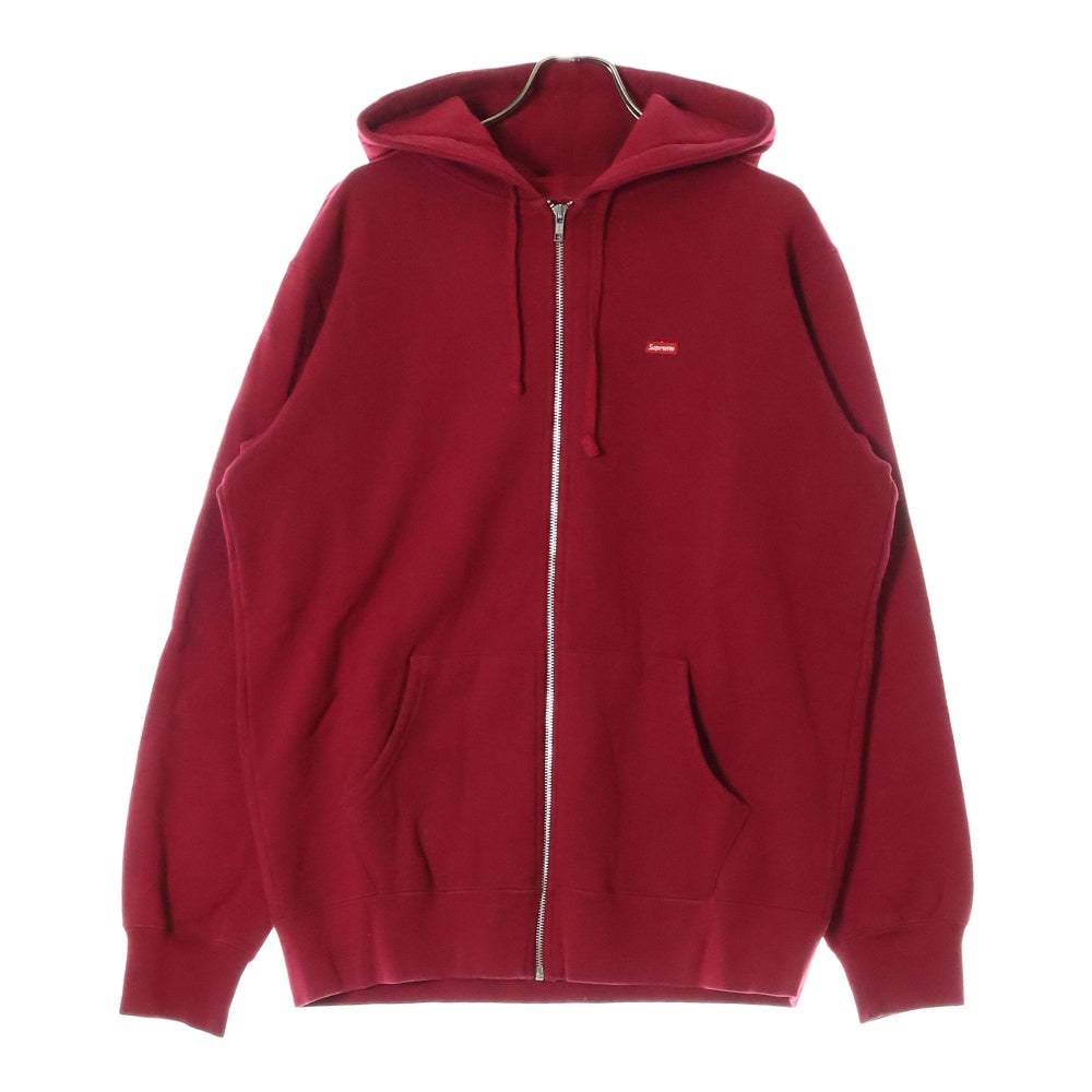 SUPREME(シュプリーム) 17SS Small Box Logo Zip Up Hooded Sweatshirt スモールボックスロゴ ジップアップパーカー フーディ ワインレッド