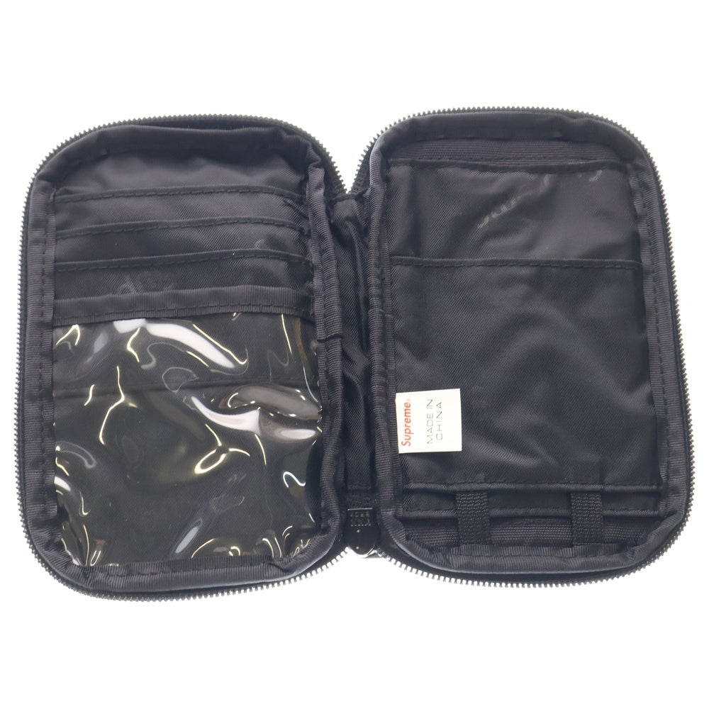 SUPREME(シュプリーム) 19AW Small Zip Pouch Wallet スモールボックスロゴ バッククリア ジップポーチ ウォレット 小物入れ バッグ ブラック