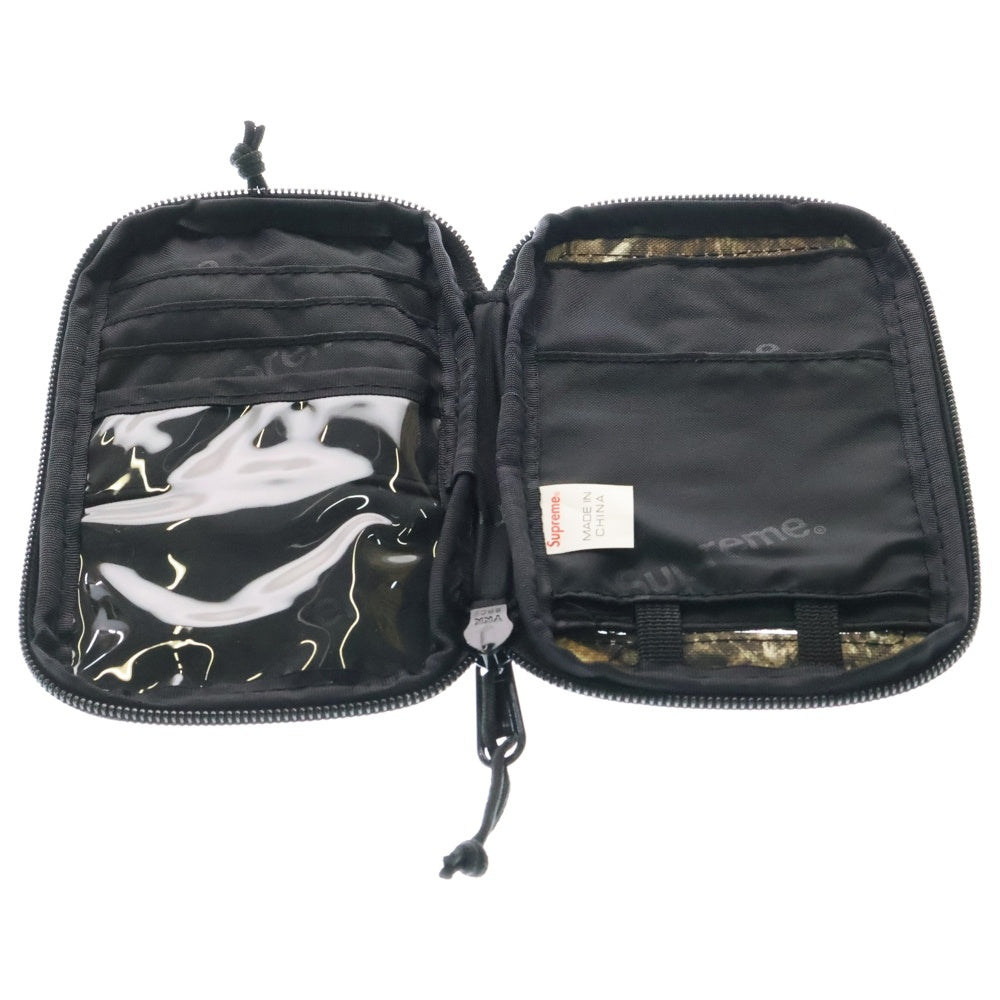 SUPREME(シュプリーム) 19AW Small Zip Pouch Wallet スモールボックスロゴ リアルツリー バッククリア ジップポーチ ウォレット 小物入れ バッグ カーキ