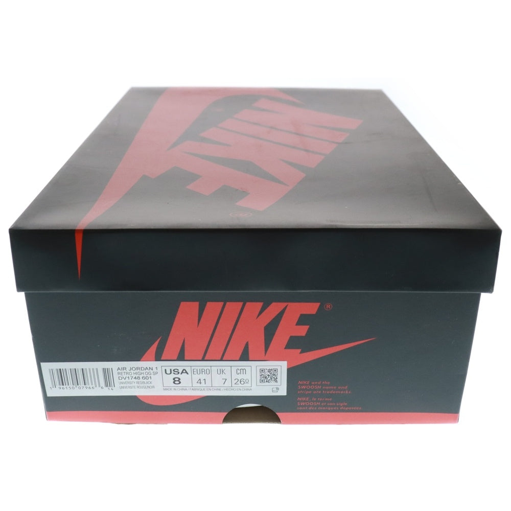NIKE(ナイキ) AIR JORDAN 1 RETRO HIGH OG エアジョーダン1 レトロハイ オリジンストーリー ハイカットスニーカー レッド/ホワイト US8/26cm DV1748-601