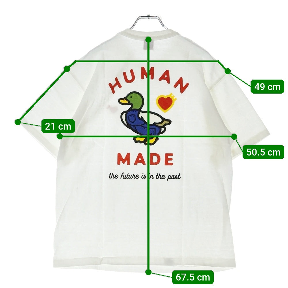 HUMAN MADE(ヒューマンメイド) 24AW GRAPHIC T-SHIRT DUCK グラフィック ダックプリント 鴨 半袖Tシャツ ホワイト HM28TE002