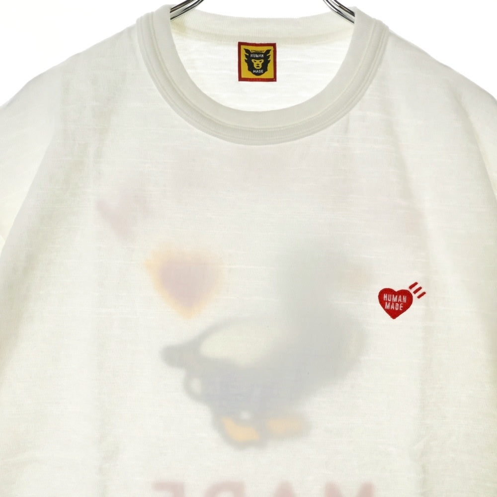 HUMAN MADE(ヒューマンメイド) 24AW GRAPHIC T-SHIRT DUCK グラフィック ダックプリント 鴨 半袖Tシャツ ホワイト HM28TE002