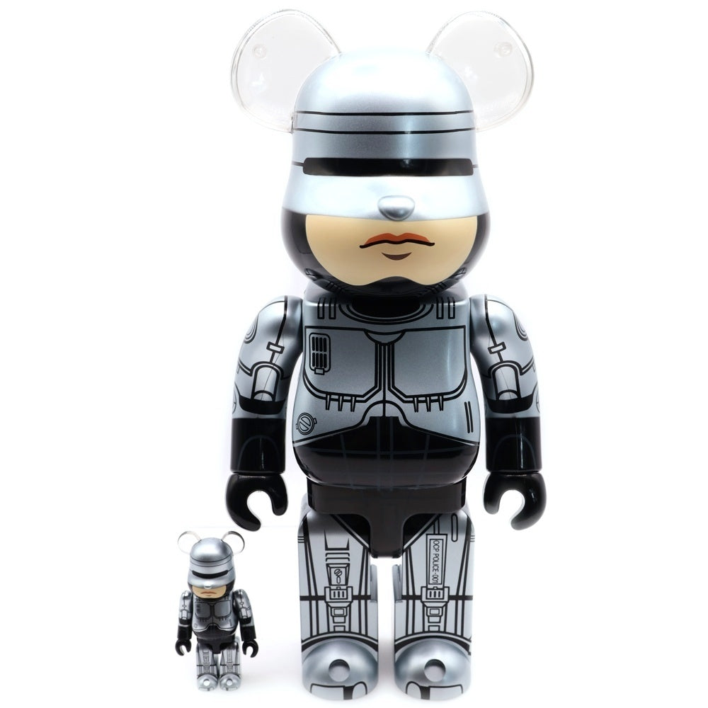 MEDICOM TOY(メディコムトイ) BE@RBRICK ROBOCOP 100% & 400% Set ベアブリック ロボコップ フィギュア 人形 グレー/ブラック