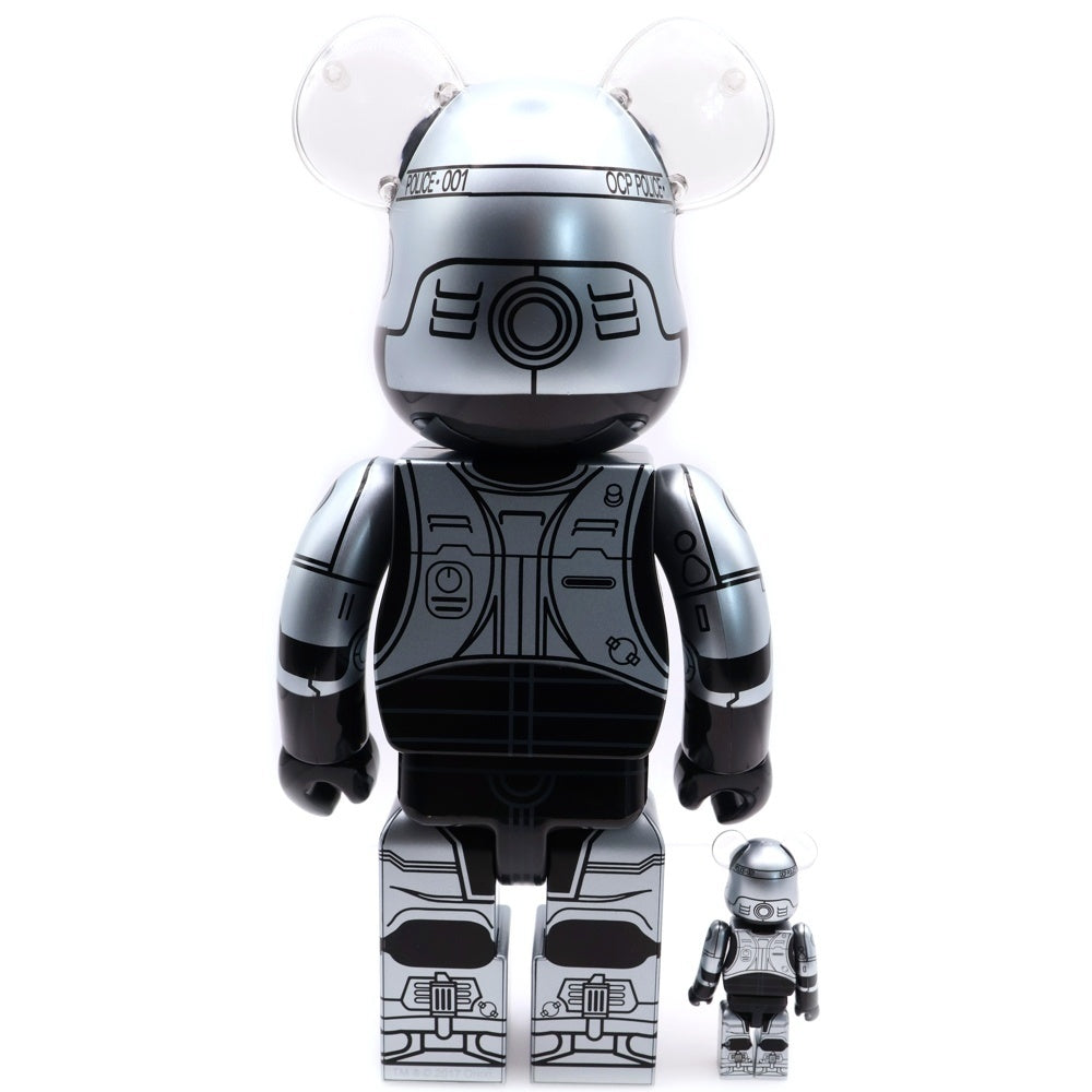 MEDICOM TOY(メディコムトイ) BE@RBRICK ROBOCOP 100% & 400% Set ベアブリック ロボコップ フィギュア 人形 グレー/ブラック