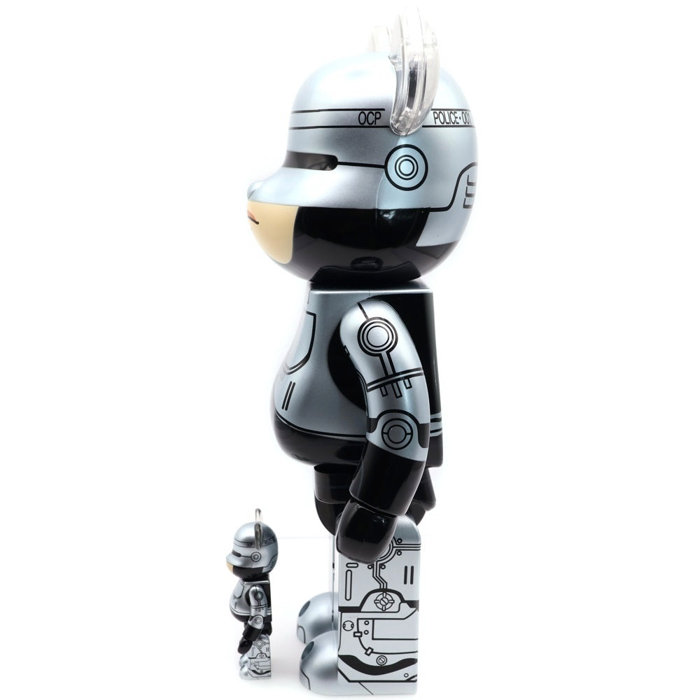 MEDICOM TOY(メディコムトイ) BE@RBRICK ROBOCOP 100% & 400% Set ベアブリック ロボコップ フィギュア 人形 グレー/ブラック