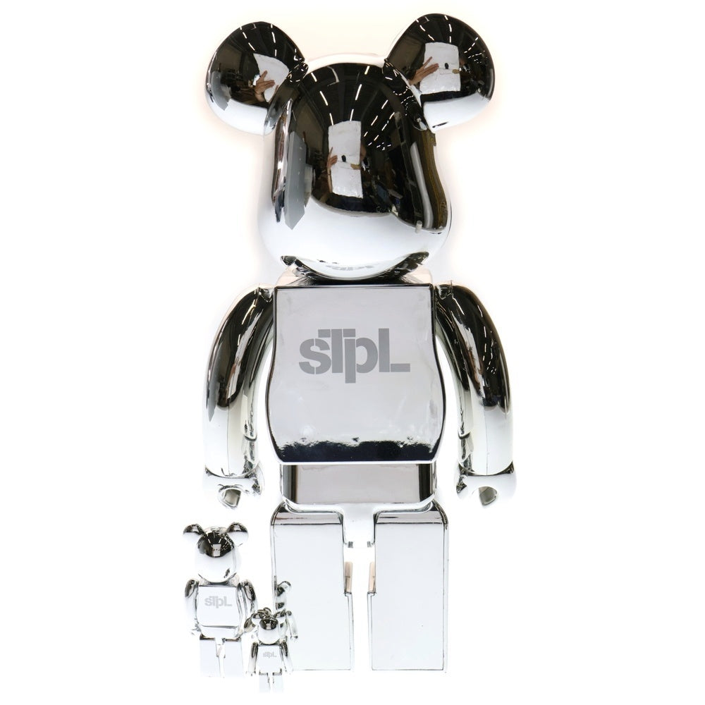 MEDICOM TOY(メディコムトイ) 10周年記念 BE＠RBRICK STAPLE 50%&100%&400% SET ベアブリック ステイプル フィギュア 人形 シルバー