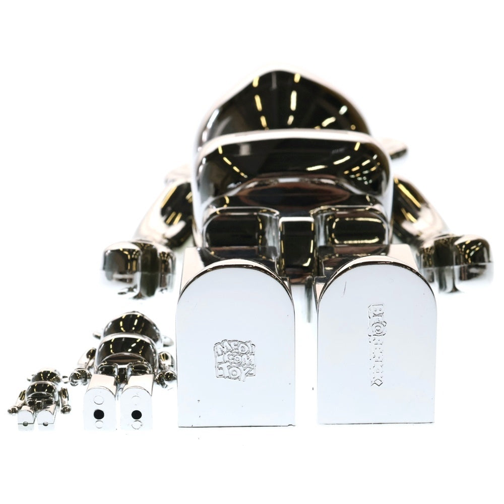 MEDICOM TOY(メディコムトイ) 10周年記念 BE＠RBRICK STAPLE 50%&100%&400% SET ベアブリック ステイプル フィギュア 人形 シルバー