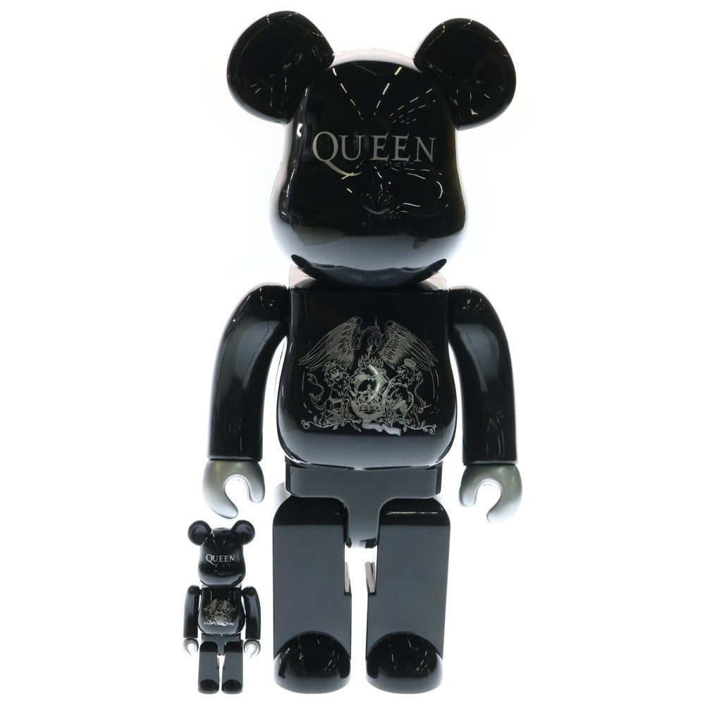 MEDICOM TOY(メディコムトイ) 2008年 BE@RBRICK QUEEN 400%&100% ベアブリック クイーン 人形 フィギュア ブラック/シルバー