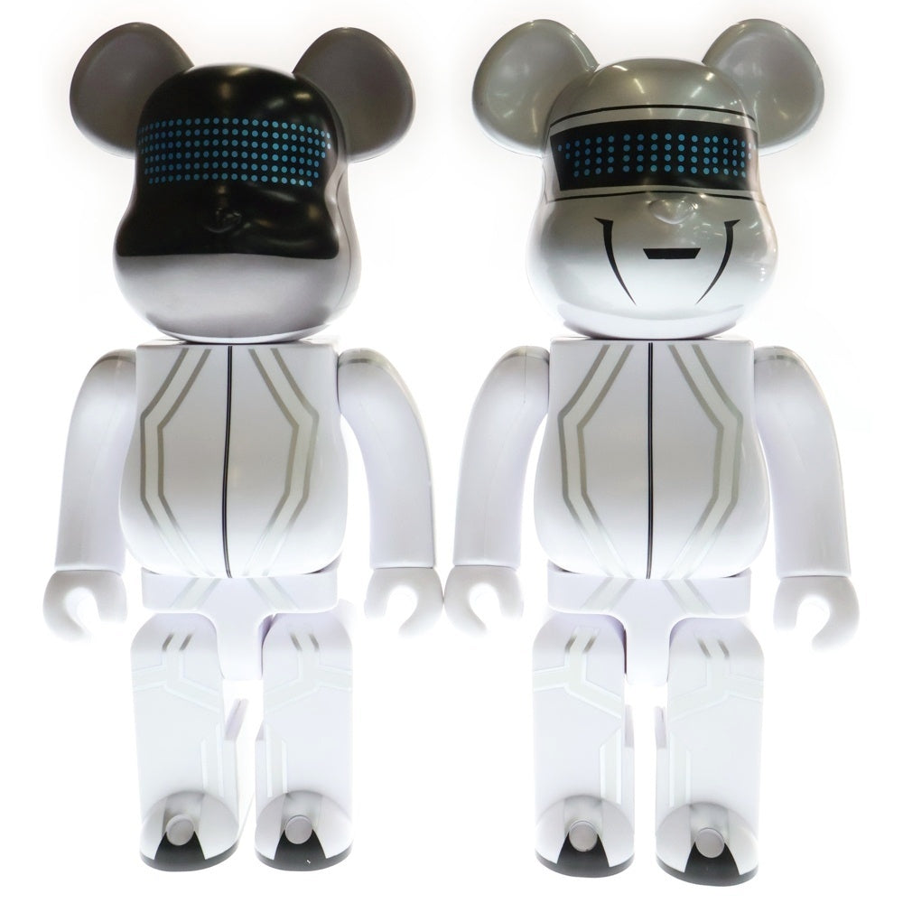 MEDICOM TOY(メディコムトイ) BE@RBRICK DUFT PUNK TRON LEGACY 400%400% ベアブリック ダフトパンク トロンレガシー 人形 フィギュア ホワイト/シルバー
