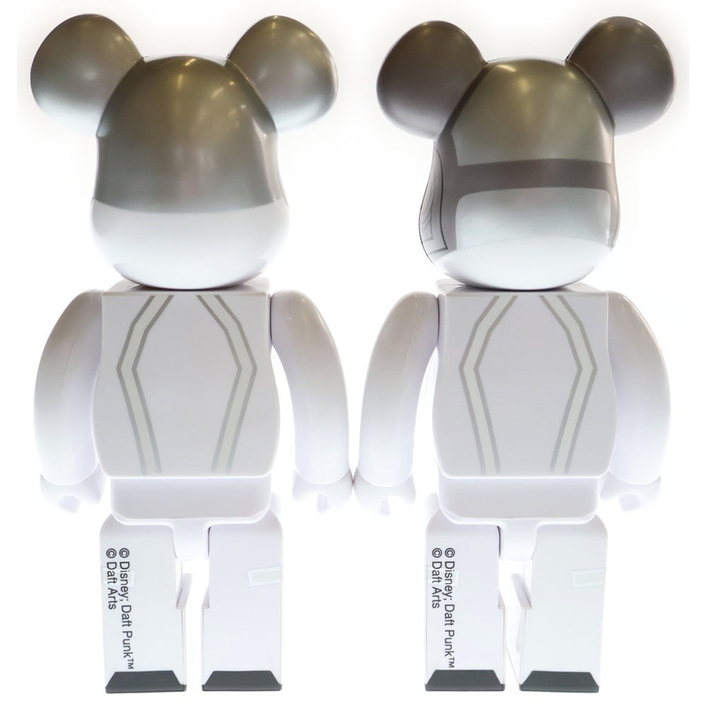 MEDICOM TOY(メディコムトイ) BE@RBRICK DUFT PUNK TRON LEGACY 400%400% ベアブリック ダフトパンク トロンレガシー 人形 フィギュア ホワイト/シルバー