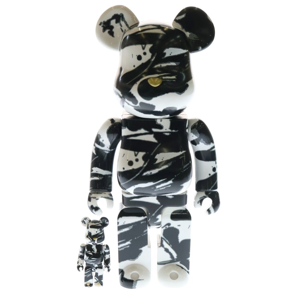 MEDICOM TOY(メディコムトイ) BE＠RBRICK TOMOKAZU MATSUYAMA 400%&100% ベアブリック 松山智一 マツヤマトモカズ 人形 フィギュア ブラック/ホワイト