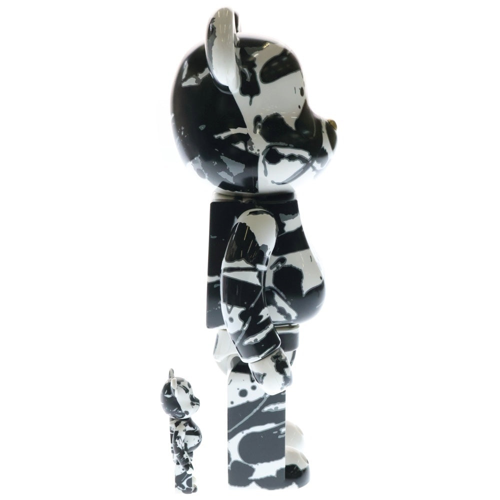 MEDICOM TOY(メディコムトイ) BE＠RBRICK TOMOKAZU MATSUYAMA 400%&100% ベアブリック 松山智一 マツヤマトモカズ 人形 フィギュア ブラック/ホワイト