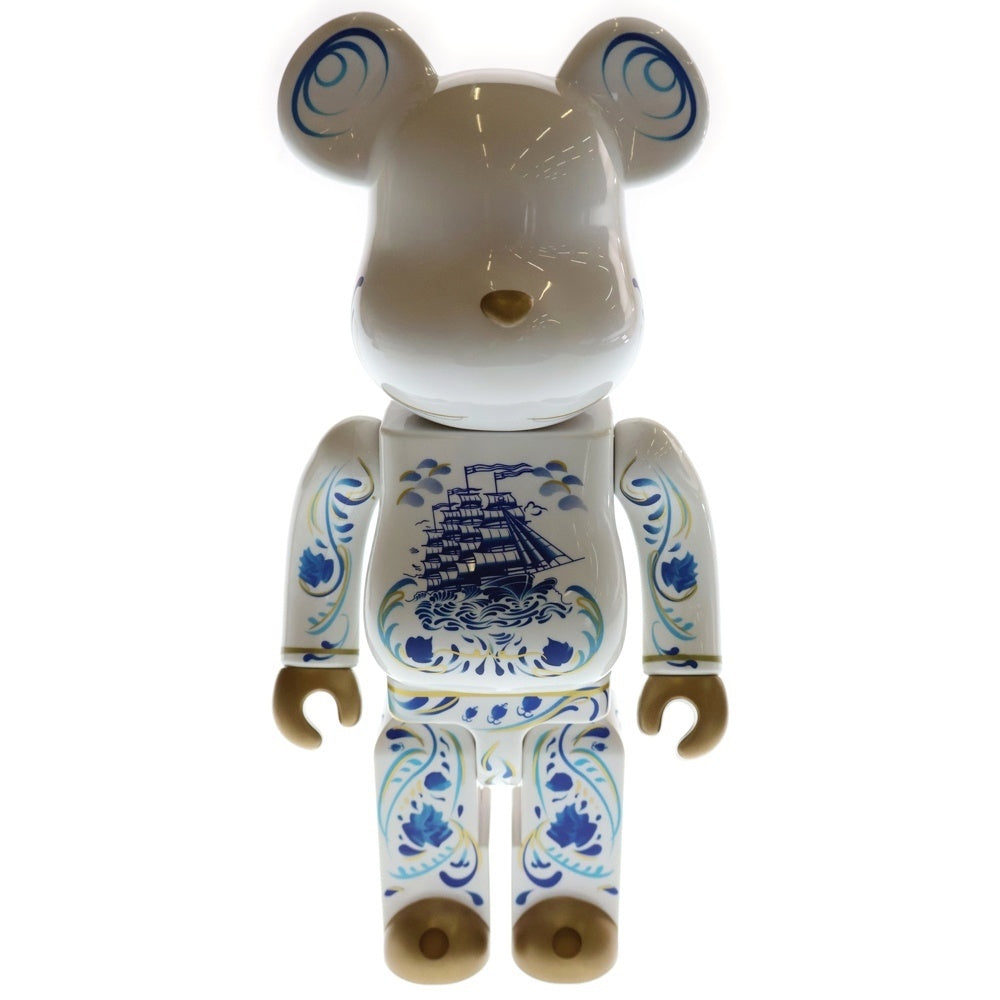 MEDICOM TOY(メディコムトイ) BE@RBRICK SSUR 400% ベアブリック サー 人形 フィギュア 総柄 ホワイト/ブルー