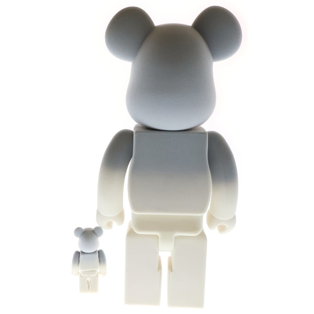 MEDICOM TOY(メディコムトイ) BE@RBRICK ALIFE 400%&100% ベアブリック エーライフ スエード 人形 フィギュア グレー/ホワイト