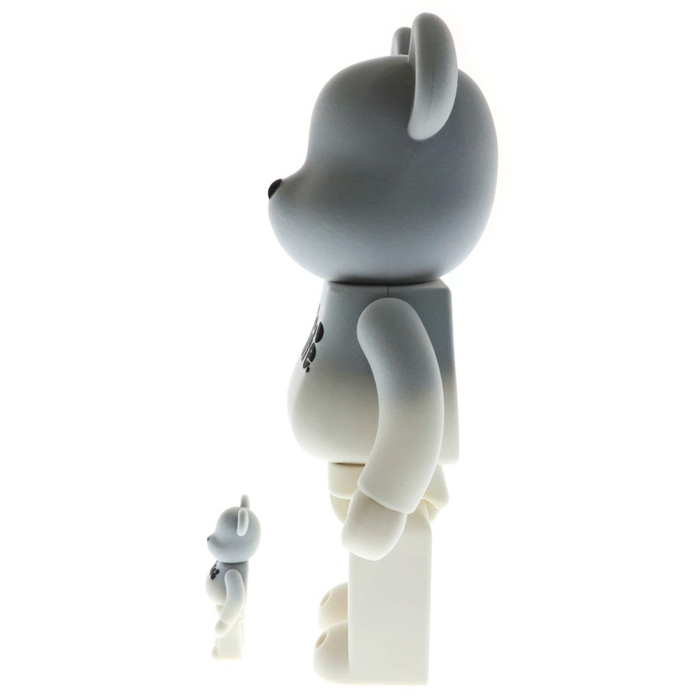 MEDICOM TOY(メディコムトイ) BE@RBRICK ALIFE 400%&100% ベアブリック エーライフ スエード 人形 フィギュア グレー/ホワイト