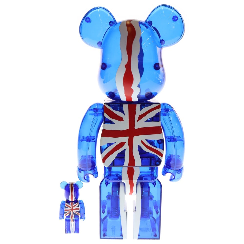 MEDICOM TOY(メディコムトイ) BE@RBRICK SEX PISTOLS GOD SAVE THE QUEEN 400%&100% ベアブリック セックスピストルズ ゴッド セイヴ ザ クイーン 人形 フィギュア クリアブルー