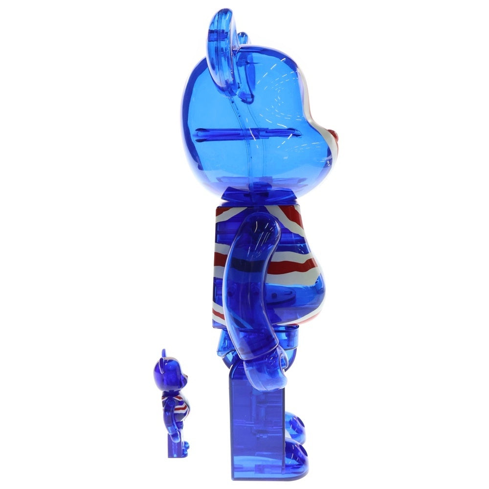MEDICOM TOY(メディコムトイ) BE@RBRICK SEX PISTOLS GOD SAVE THE QUEEN 400%&100% ベアブリック セックスピストルズ ゴッド セイヴ ザ クイーン 人形 フィギュア クリアブルー