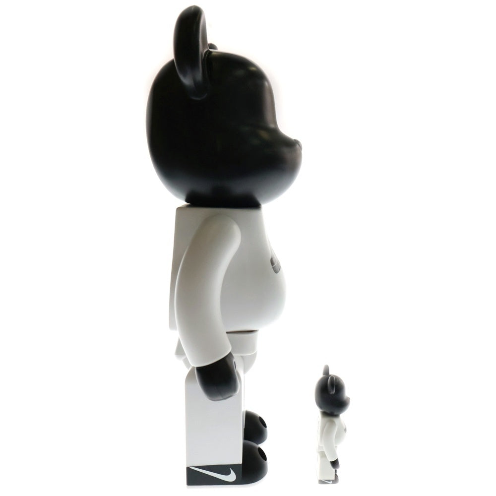 MEDICOM TOY(メディコムトイ) BE@RBRICK NIKE LUNAR FORCE 1 400%&100% ベアブリック ナイキ ルナフォース1 AIR FORCE 1 30周年記念 人形 フィギュア ブラック/ホワイト
