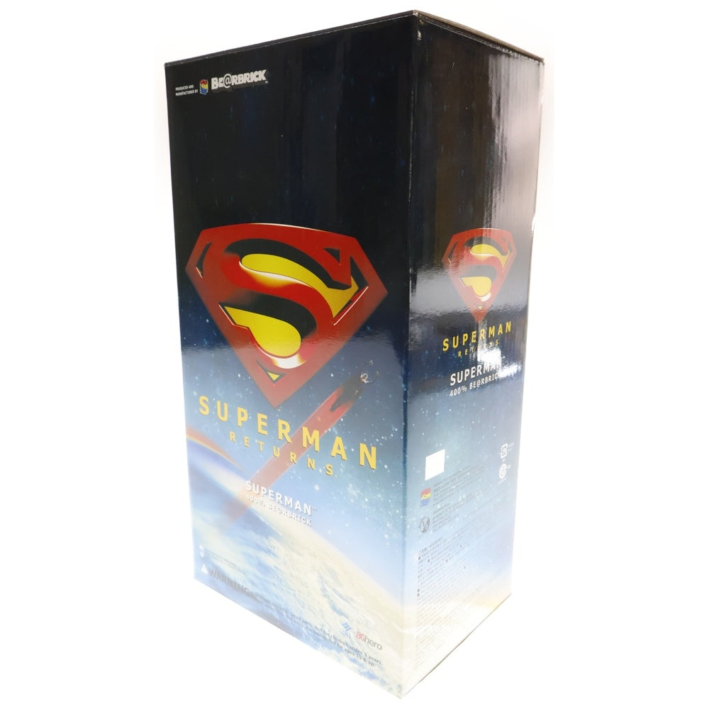 MEDICOM TOY(メディコムトイ) BE@RBRICK SUPERMAN RETURNS 400% ベアブリック スーパーマン リターンズ 人形 フィギュア ブラウン/ブルー