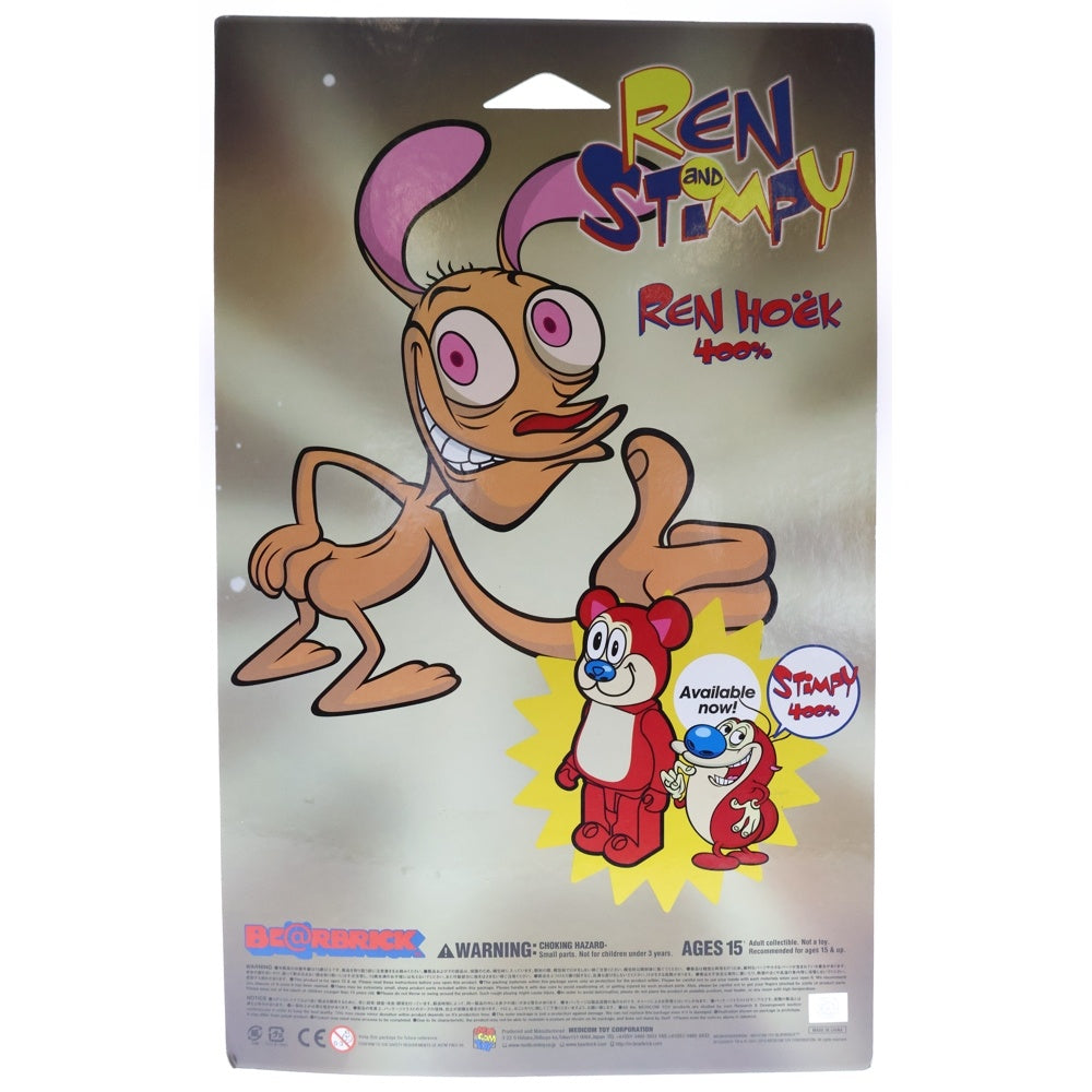 MEDICOM TOY(メディコムトイ) BE@RBRICK REN AND STIMPY 400% ベアブリック レン アンド スティンピー 人形 フィギュア ブラウン