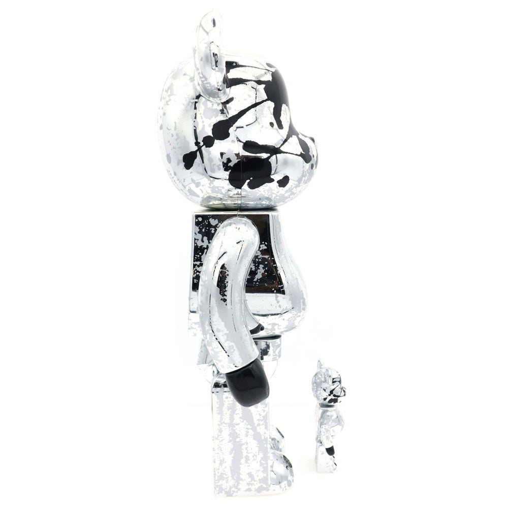 MEDICOM TOY(メディコムトイ) BE@RBRICK PUSHEAD SILVER ANNIVERSARY 100%&400% プッシード シルバーアニバーサリー フィギュア 人形 シルバー