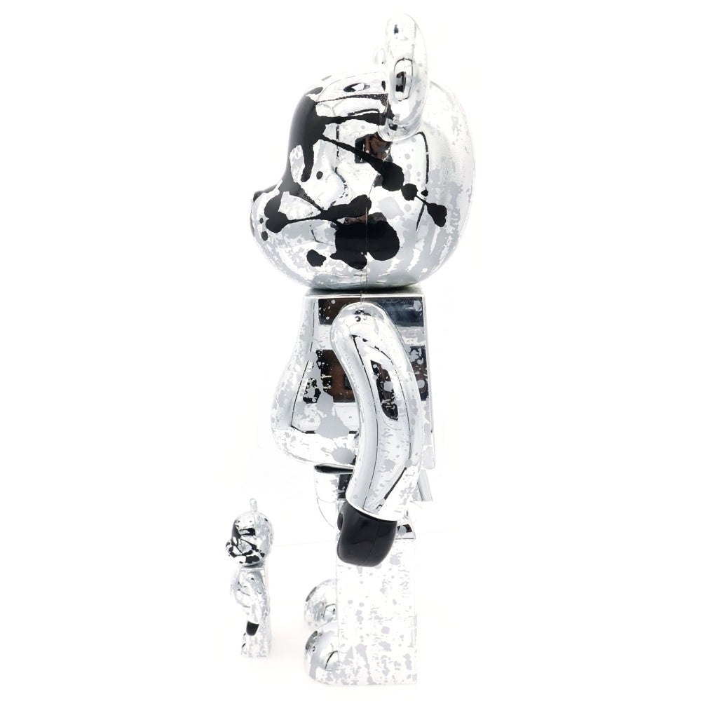 MEDICOM TOY(メディコムトイ) BE@RBRICK PUSHEAD SILVER ANNIVERSARY 100%&400% プッシード シルバーアニバーサリー フィギュア 人形 シルバー