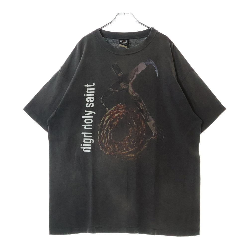 SAINT MICHAEL(セントマイケル) 22SS TEE ANCHOR アンカープリント クルーネック半袖Tシャツカットソー チャコールグレー SM-S22-0000-009