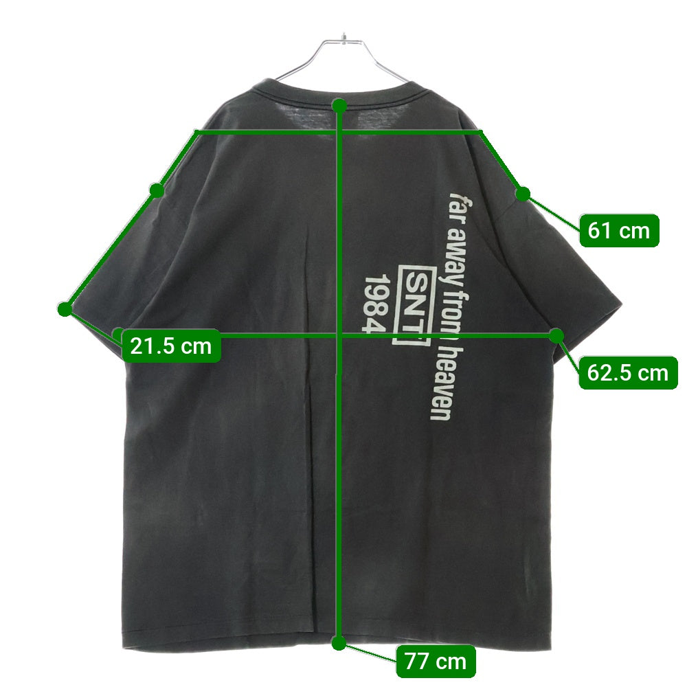 SAINT MICHAEL(セントマイケル) 22SS TEE ANCHOR アンカープリント クルーネック半袖Tシャツカットソー チャコールグレー SM-S22-0000-009