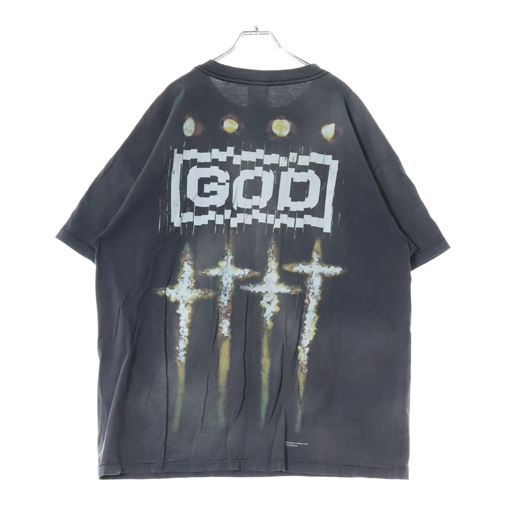 SAINT MICHAEL(セントマイケル) 23AW ×FORSOMEONE GOD PRINT S/S TEE フォーサムワン ゴッド プリント クルーネック 半袖Tシャツ カットソー チャコールグレー SM-A23-0000-C09