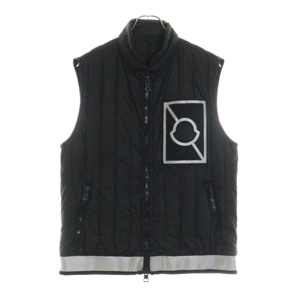MONCLER(モンクレール) 18SS ALASIA GILET アラシア ジレ フロントロゴパッチ リブ切替 ダウンベスト ブラック D109H4330405 57425