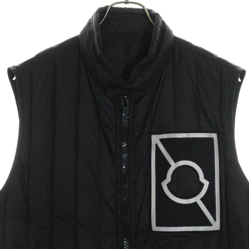 MONCLER(モンクレール) 18SS ALASIA GILET アラシア ジレ フロントロゴパッチ リブ切替 ダウンベスト ブラック D109H4330405 57425